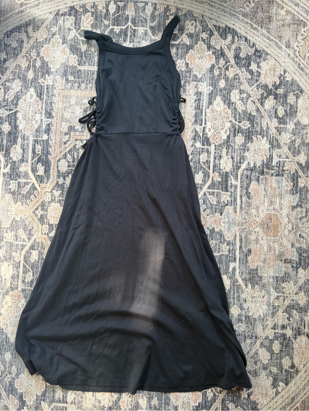 GAP Black Maxi Dress with Side Tie Details